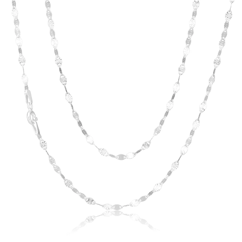 Sterling Silver Fancy Diamond Cut Twist Chain - Image 2
