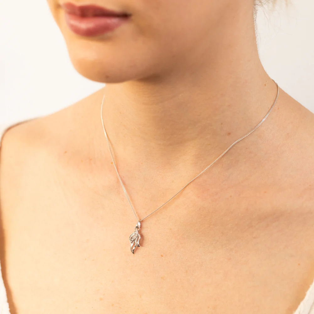 Sterling Silver & Fancy Diamond Pendant - Image 2