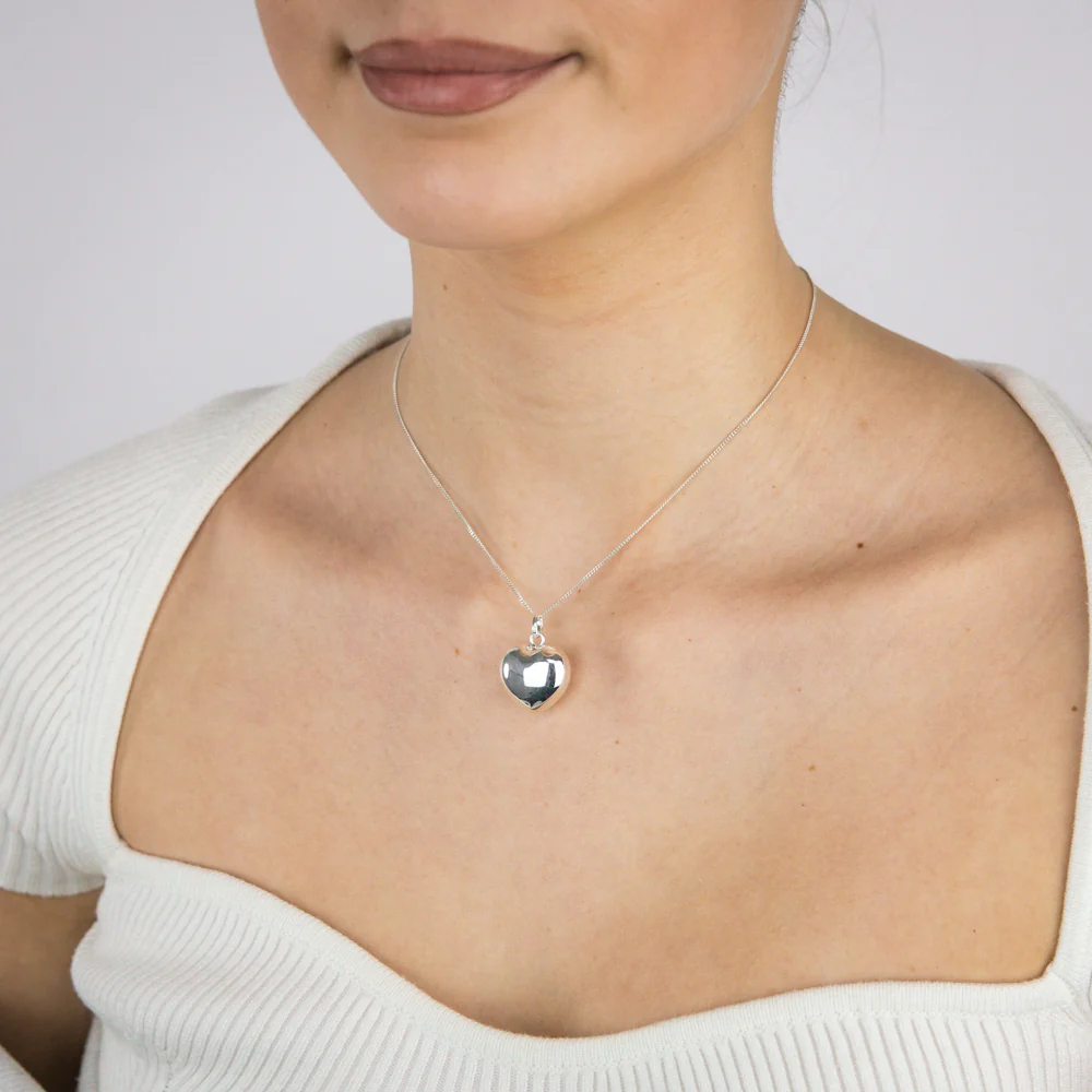 Sterling Silver Fancy Heart Pendant - Image 2