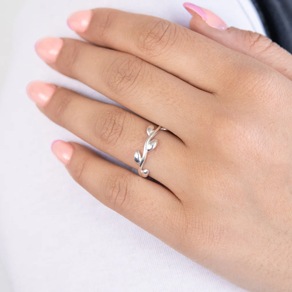 Sterling Silver Fancy Leaf Branch Ring - Image 3