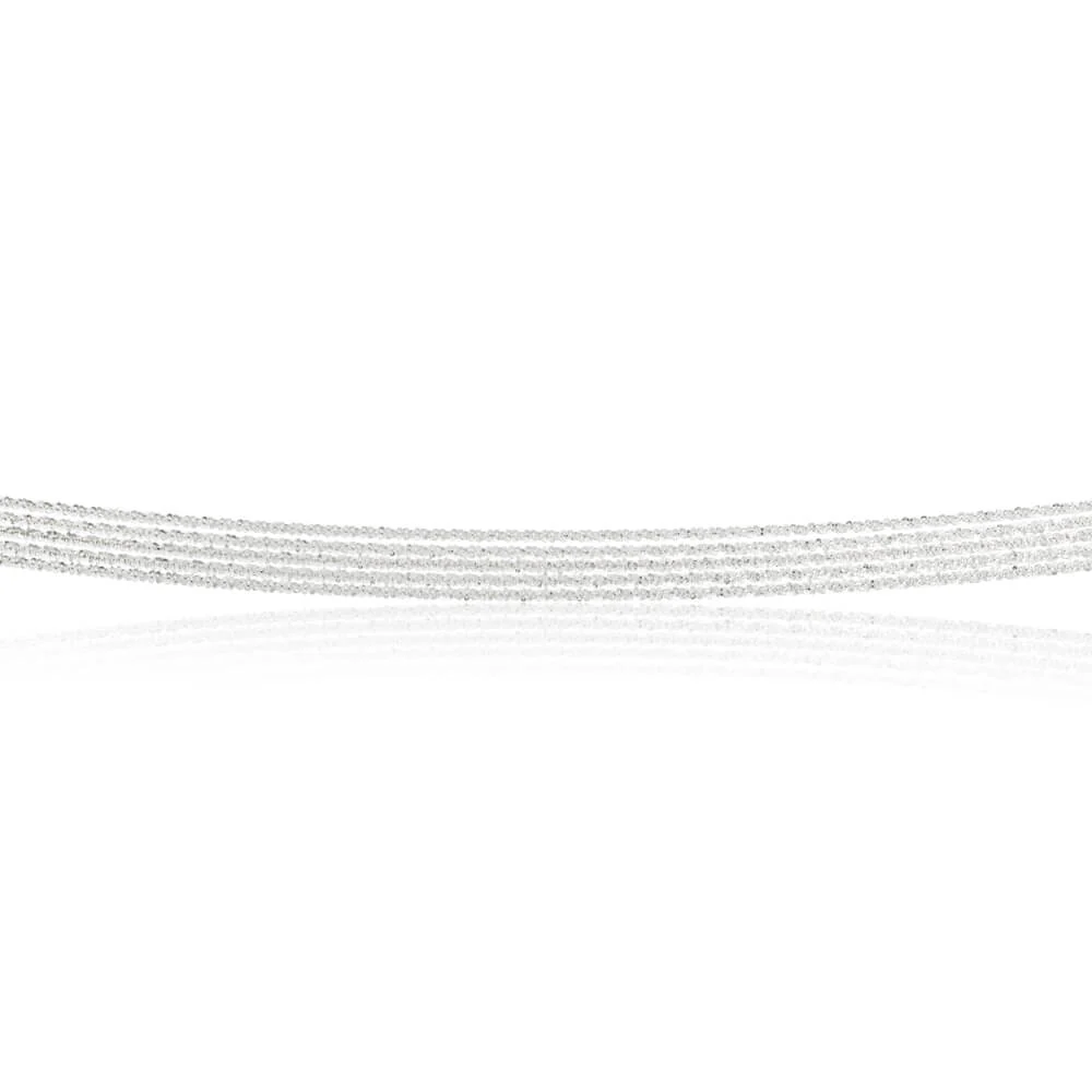 Sterling Silver Fancy Multi Strand Adjustable Chain - Image 2