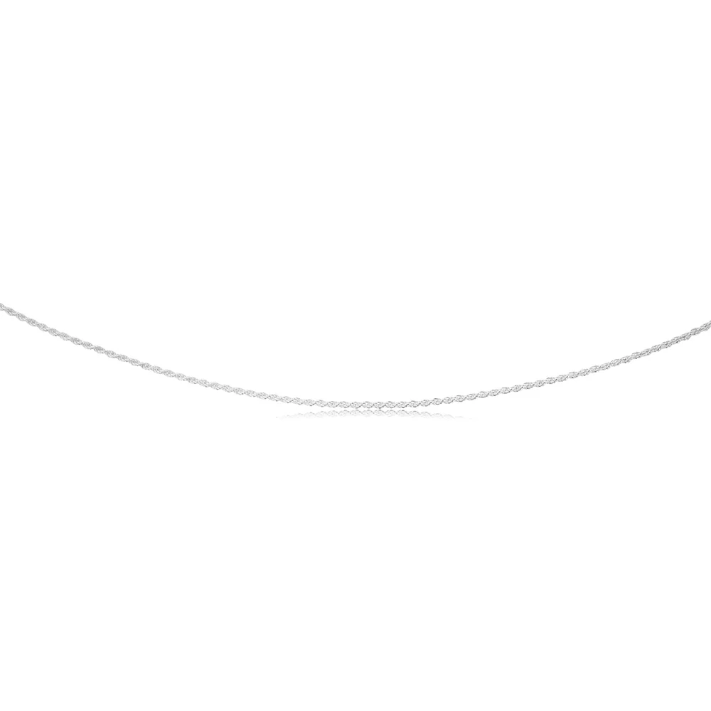 Sterling Silver Fancy Oxidised Rope 45cm Chain - Image 2
