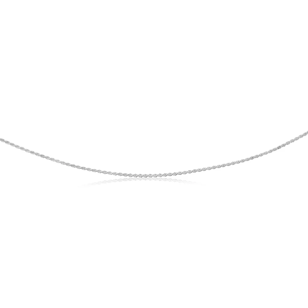 Sterling Silver Fancy Oxidised Rope 50cm Chain - Image 2