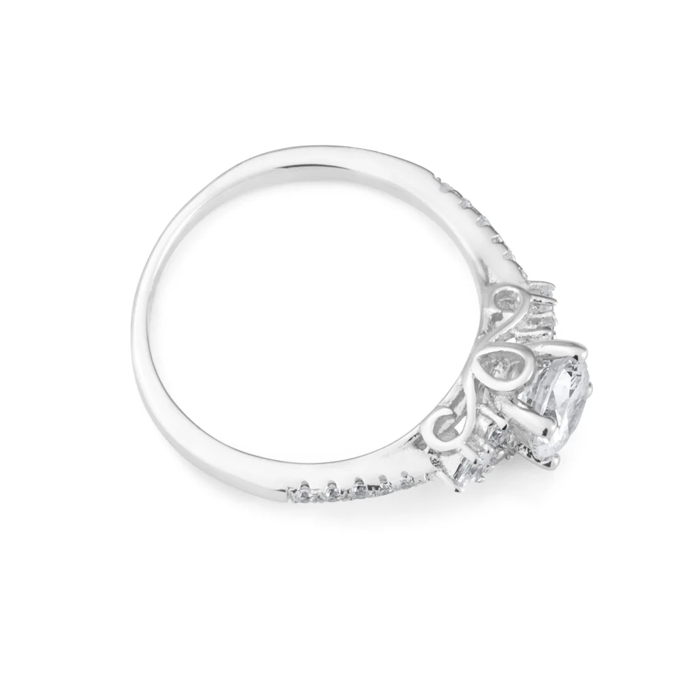 Sterling Silver Fancy Trilogy Cluster Ring - Image 2