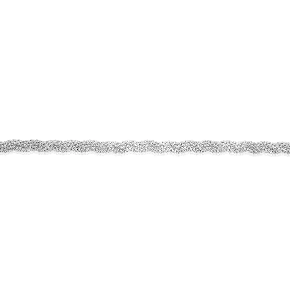 Sterling Silver Fancy Twisted 19cm Bracelet - Image 3