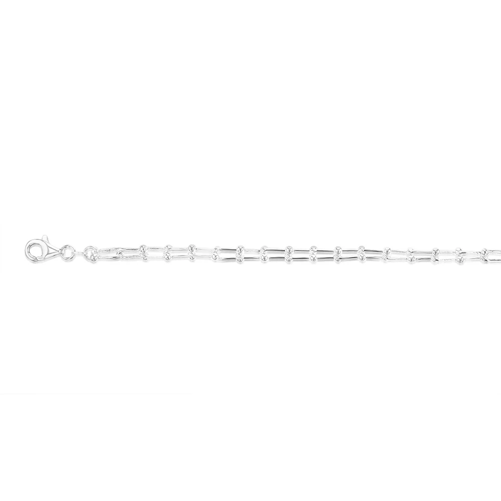 Sterling Silver Fancy U Link 19cm Bracelet - Image 3