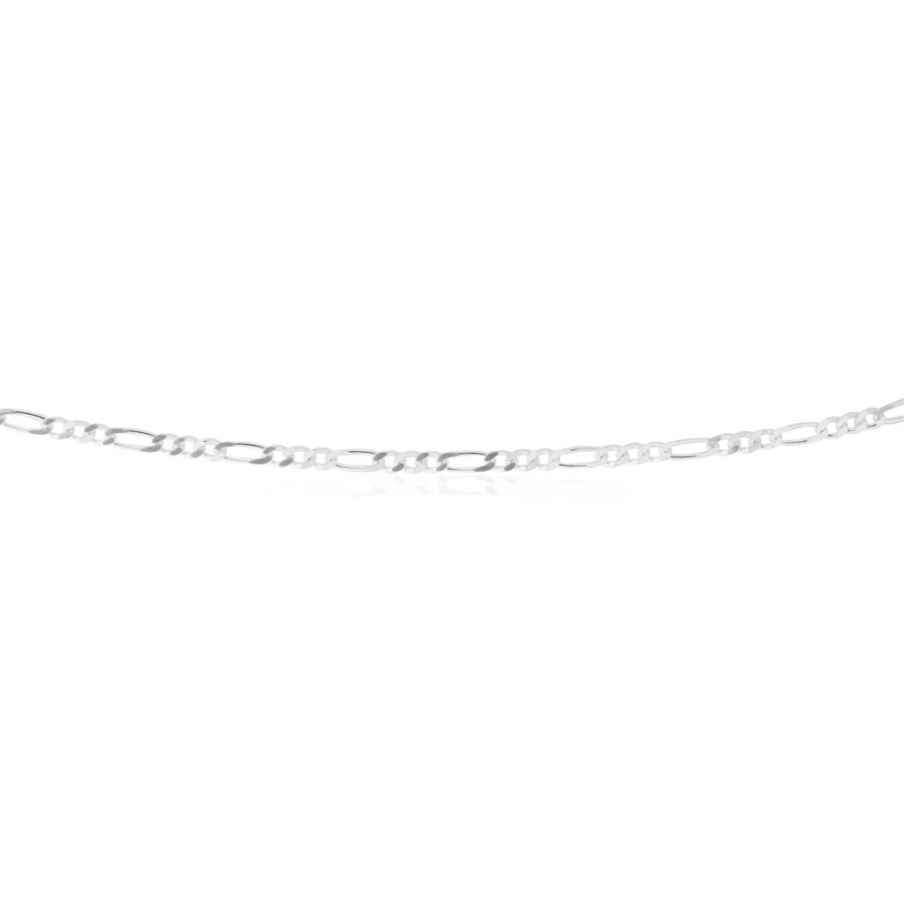 Sterling Silver Figaro 1:3 40cm Chain - Image 2