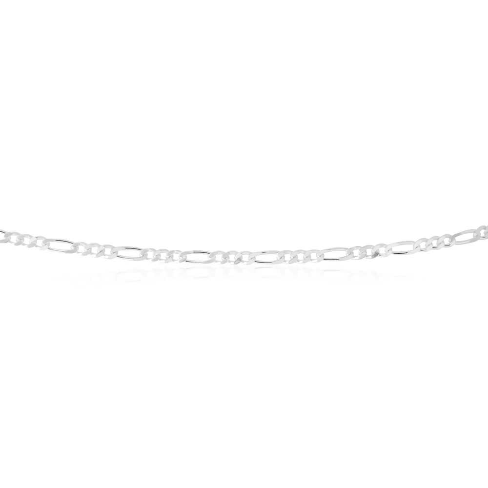 Sterling Silver Figaro 1:3 45cm Chain - Image 2