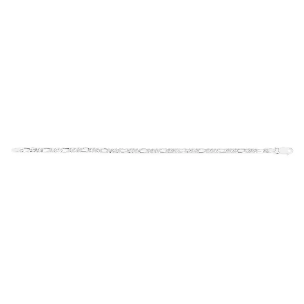 Sterling Silver Figaro 100 Gauge 21cm Bracelet - Image 2