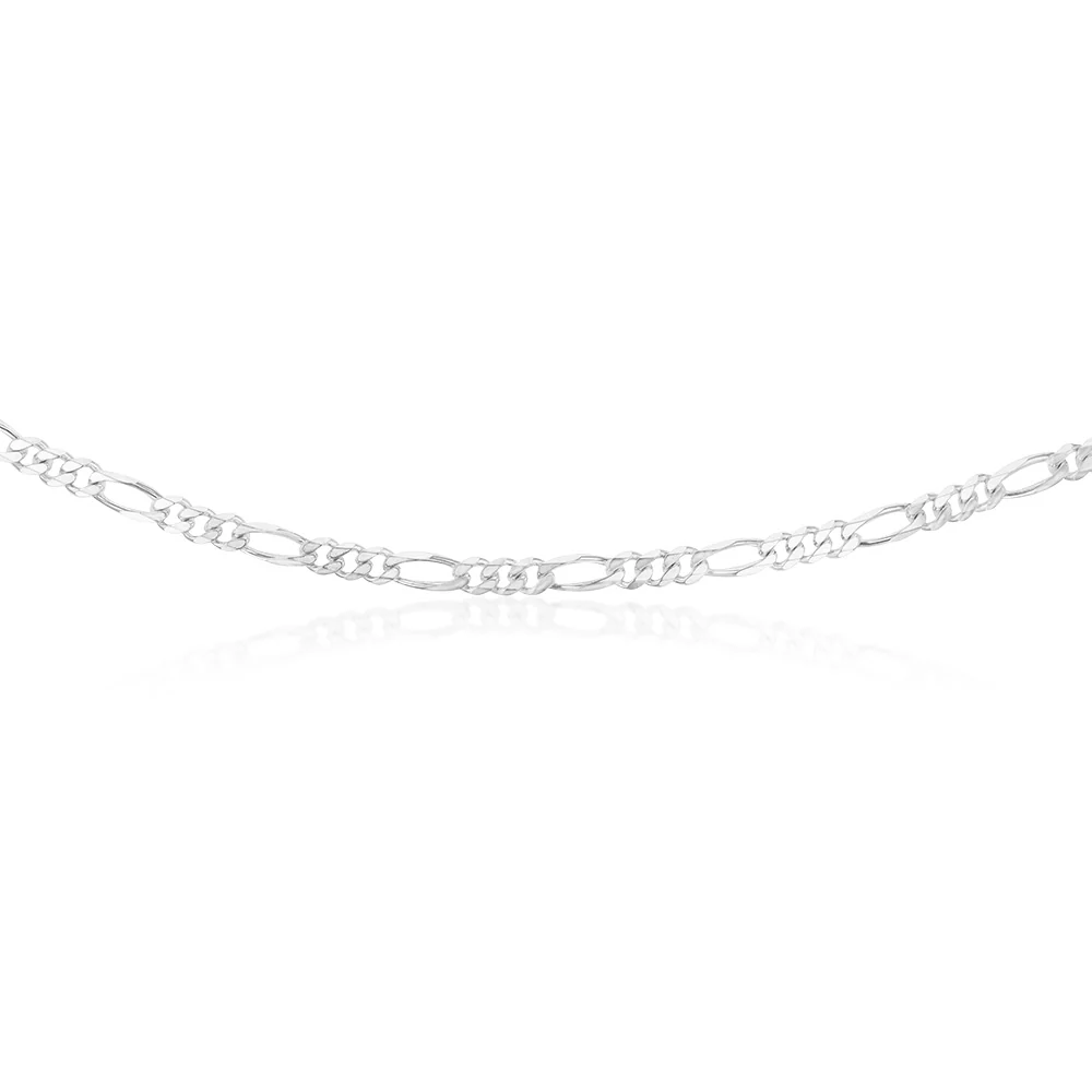Sterling Silver Figaro 150 Gauge 60cm Chain - Image 2