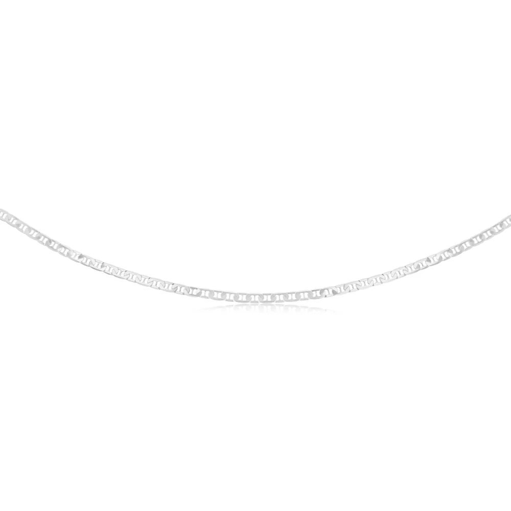 Sterling Silver Flat 100 Gauge Anchor 55cm Chain - Image 2