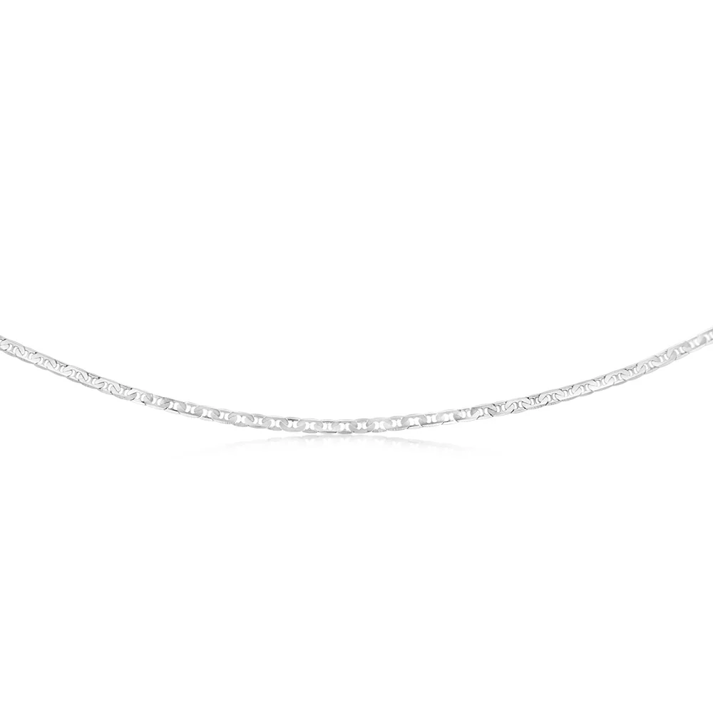 Sterling Silver Flat 80 Gauge Anchor 55cm Chain - Image 2