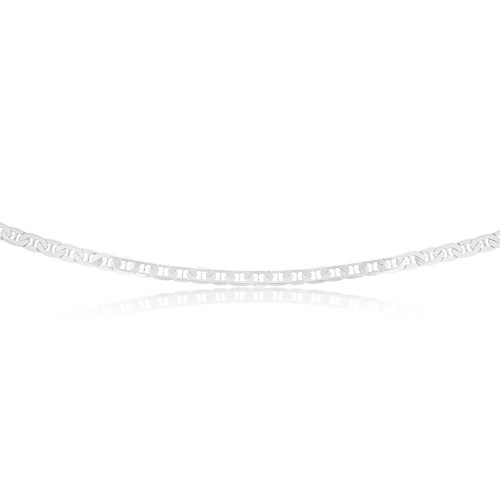 Sterling Silver Flat 80 Gauge Anchor 55cm Chain - Image 3