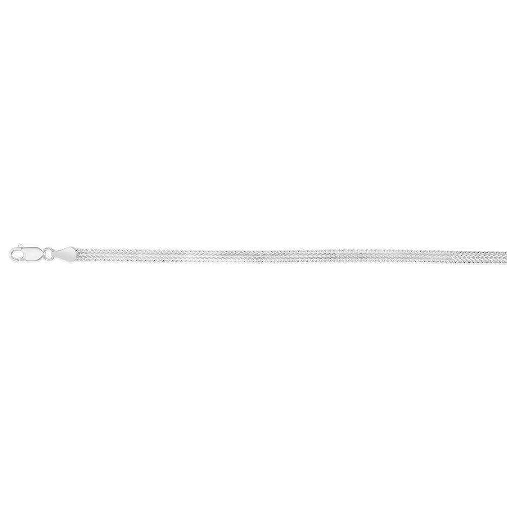 Sterling Silver Foxtail 19cm Bracelet - Image 2