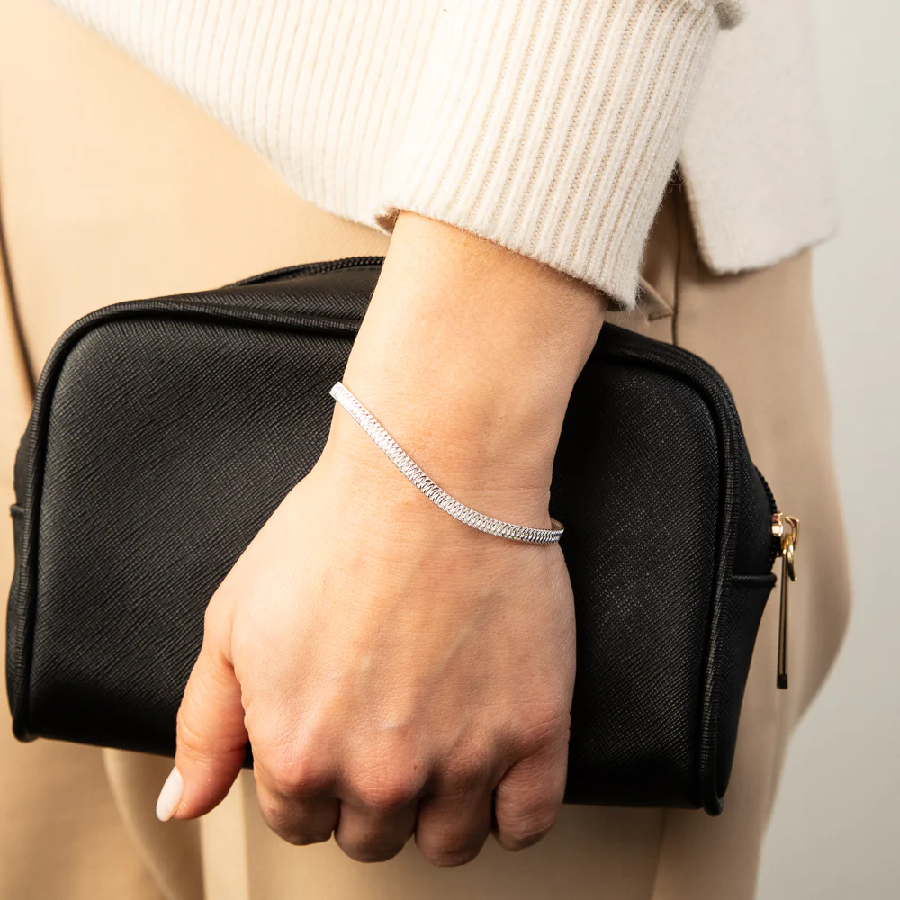 Sterling Silver Foxtail 19cm Bracelet - Image 3