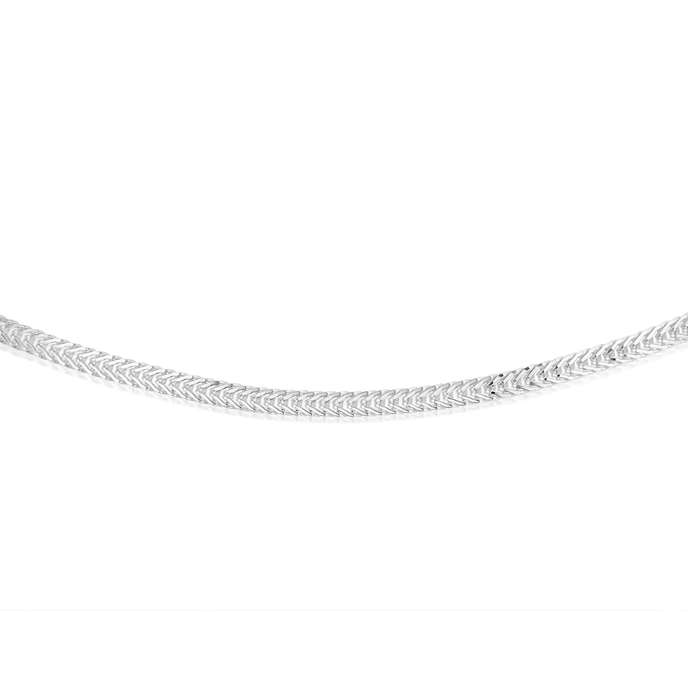Sterling Silver Foxtail Flat 55cm Chain - Image 2
