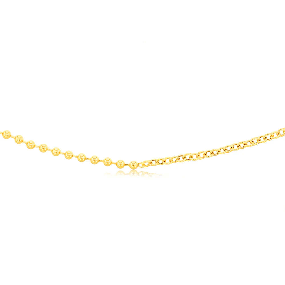 Sterling Silver Gold Plated 45cm Ball Chain - Image 2