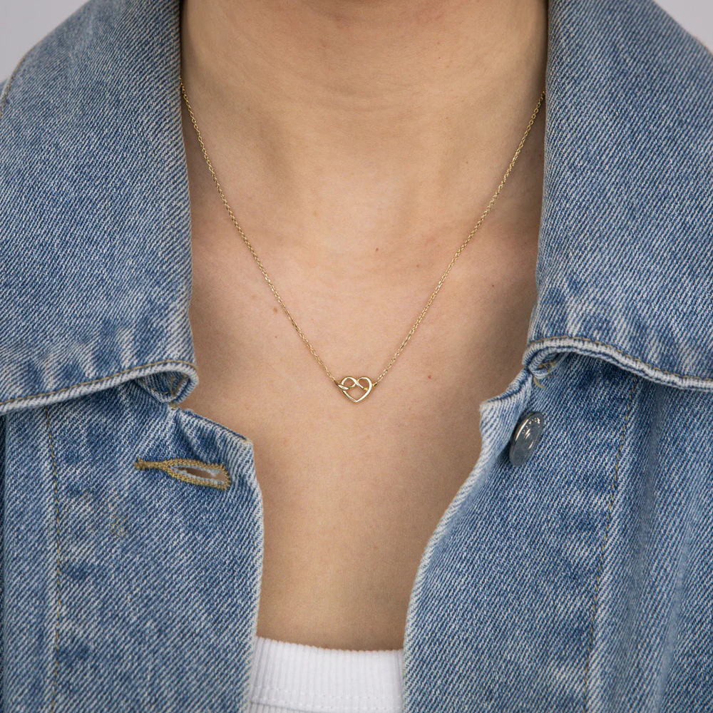 Sterling Silver Gold Plated Angel Wings Heart Pendant On 42+3cm Chain - Image 2