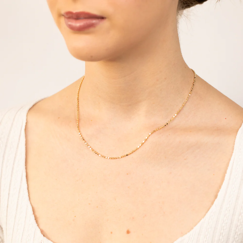Sterling Silver Gold Plated Diamond Cut Fancy 42+4.5cm Chain - Image 3