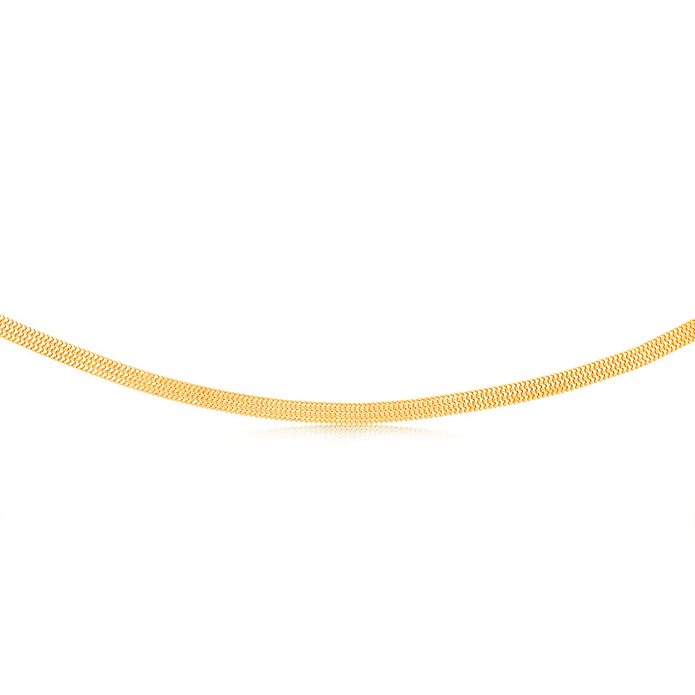 Sterling Silver Gold Plated Etrusca 42cm Chain - Image 2