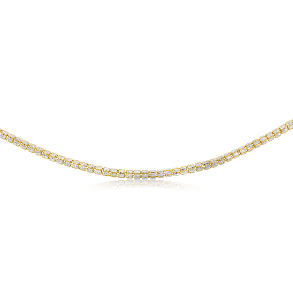 Sterling Silver Gold Plated Fancy 150 Gauge 45cm Chain - Image 2