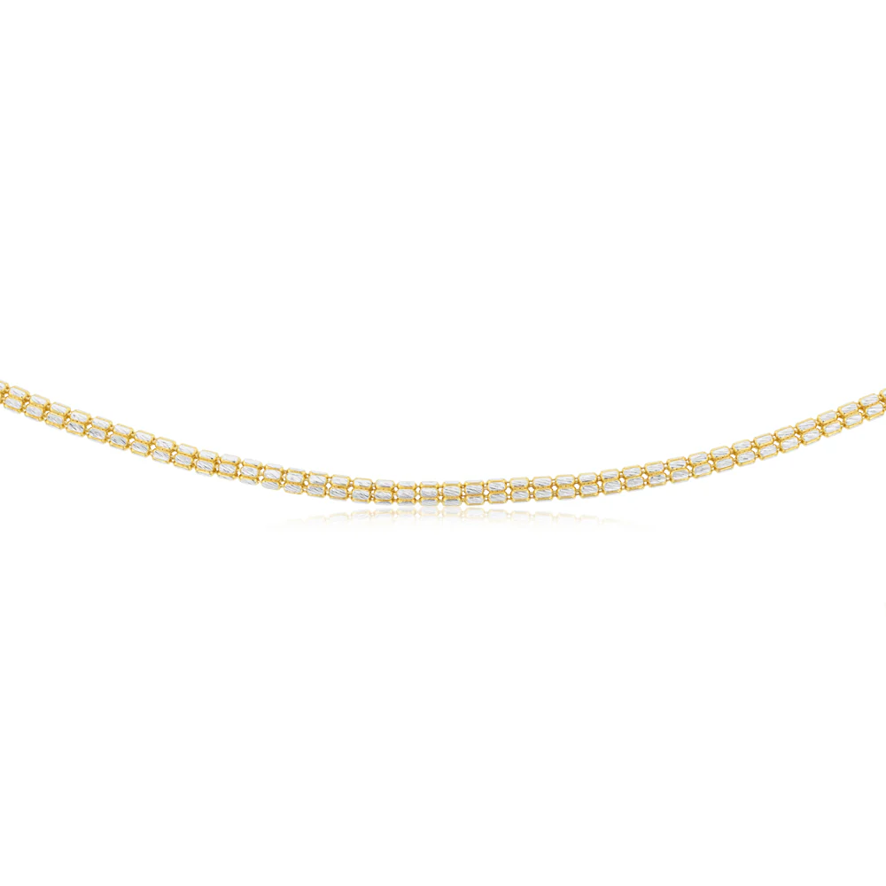 Sterling Silver Gold Plated Fancy 150 Gauge 45cm Chain - Image 3