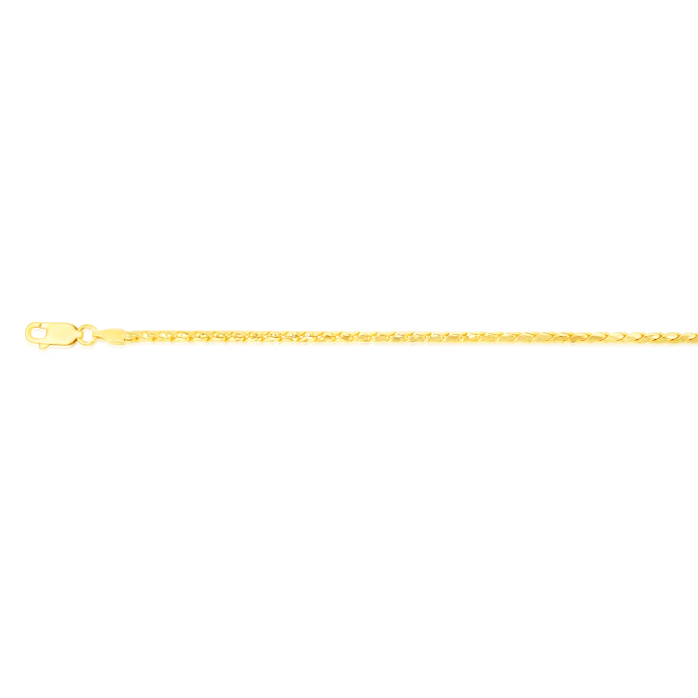 Sterling Silver Gold Plated Fancy 17.5+3cm Bracelet - Image 2