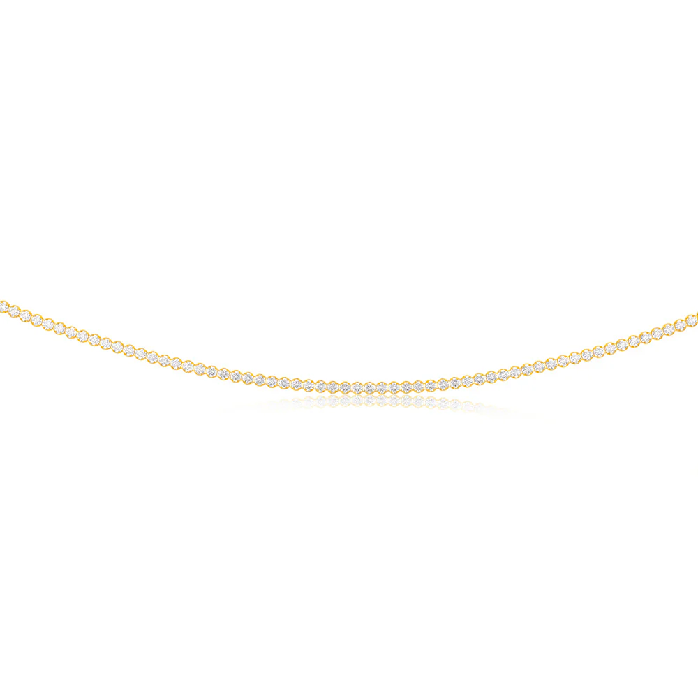 Sterling Silver Gold Plated Fancy 37+3cm Chaoker Chain - Image 2