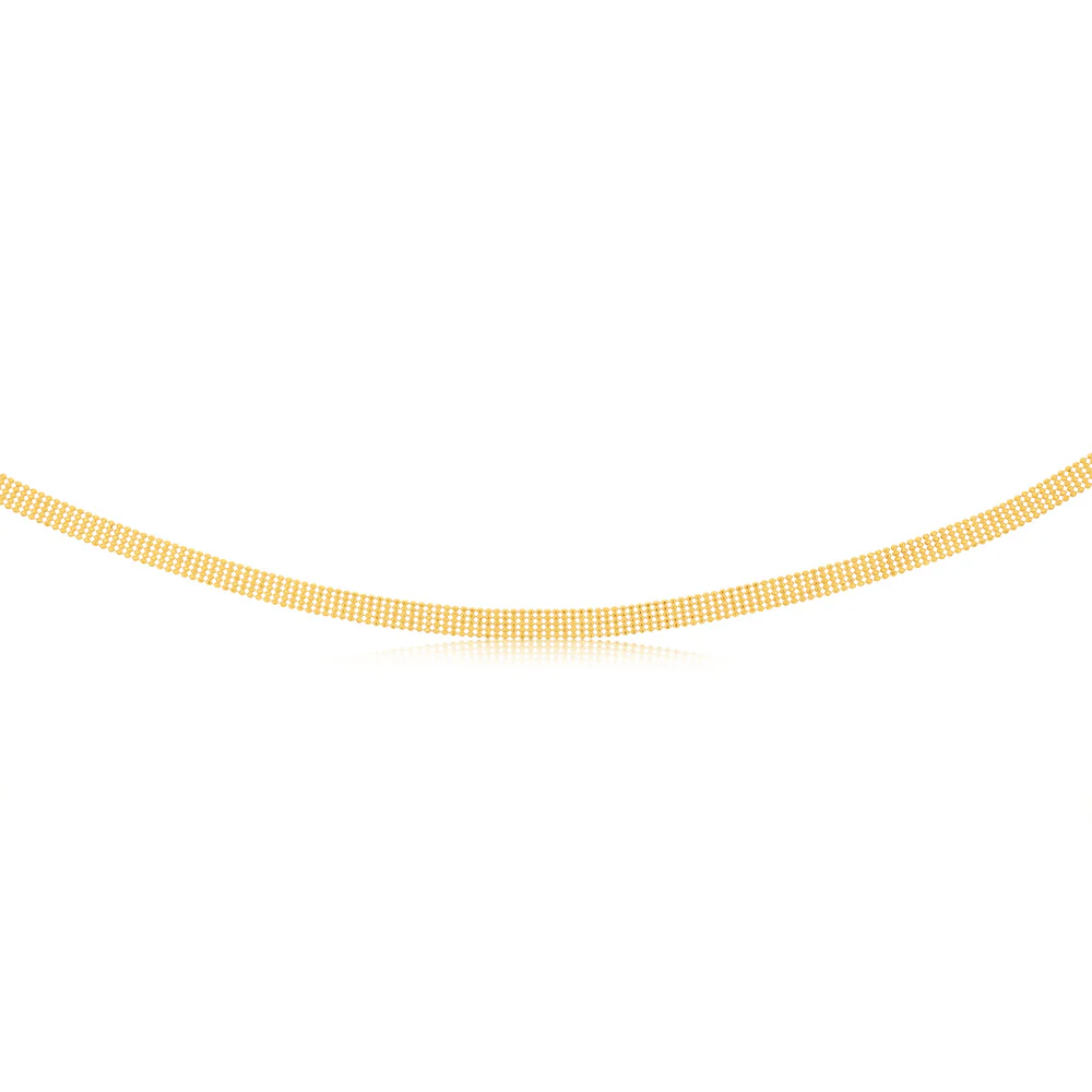 Sterling Silver Gold Plated Fancy 40cm Choker Chain - Image 2
