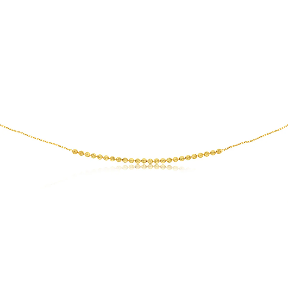 Sterling Silver Gold Plated Fancy Diamond Cut 42cm Chain - Image 2