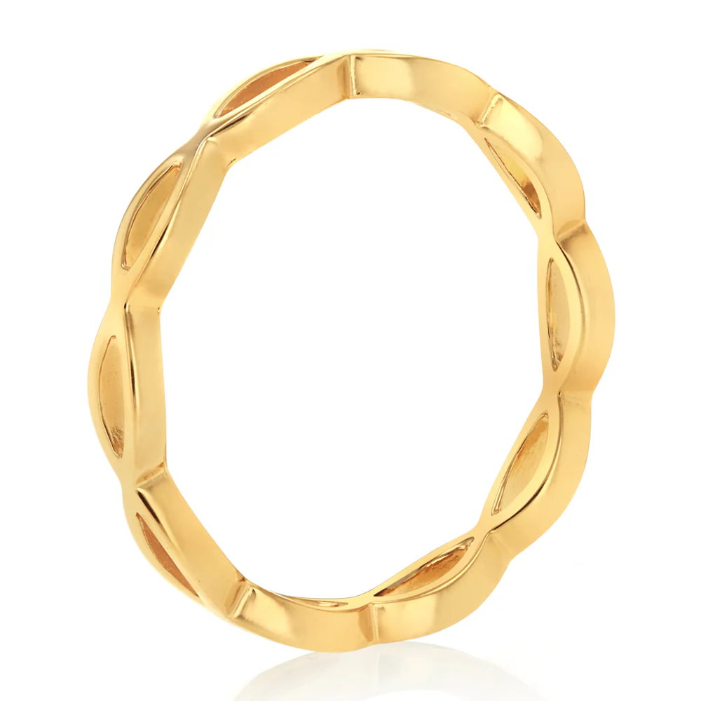 Sterling Silver Gold Plated Fancy Ring - Image 2