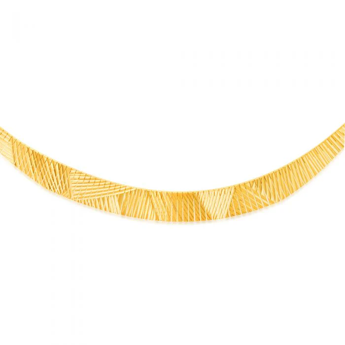 Sterling Silver Gold Plated Grad Cleopatra Dune 43cm Chain - Image 2