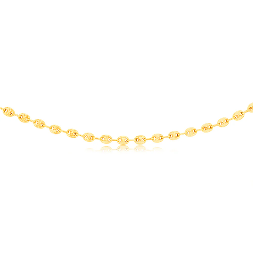 Sterling Silver Gold Plated Puff 50.5cm Chain - Image 2