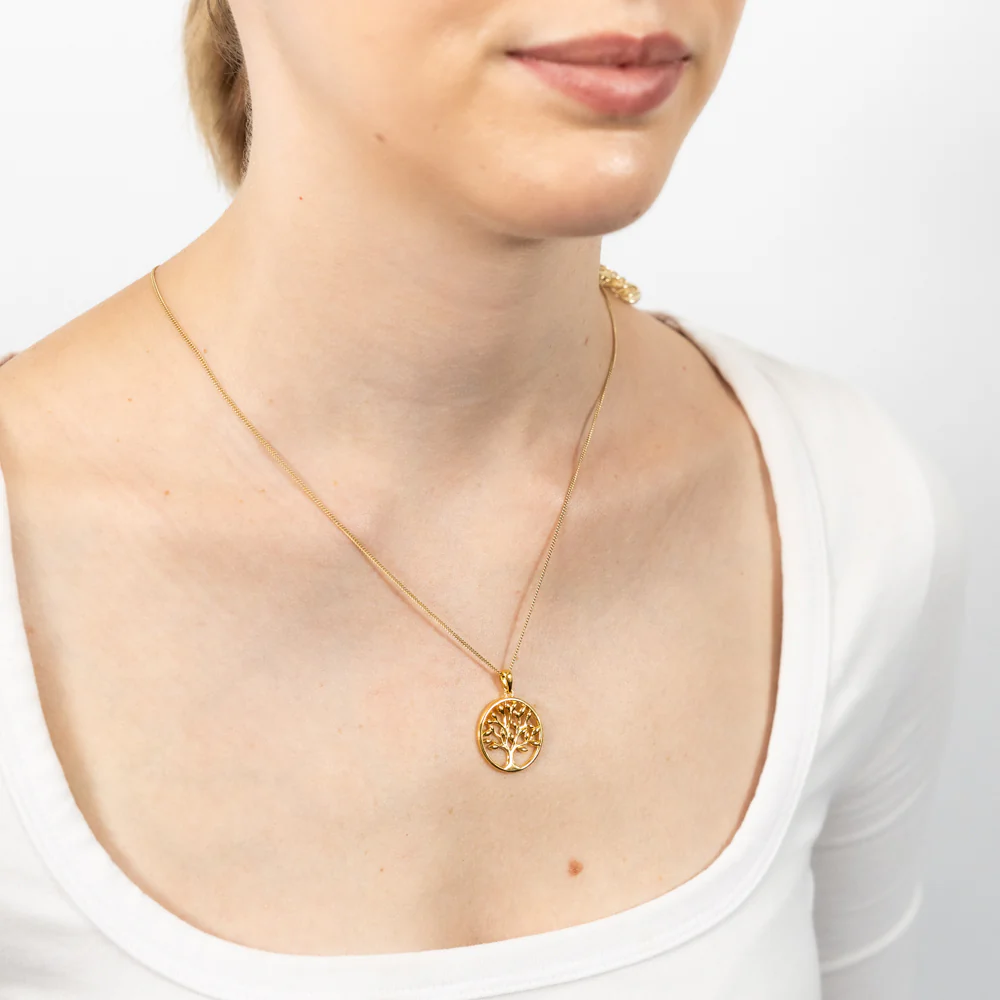 Sterling Silver Gold Plated Tree Of Life Pendant - Image 2