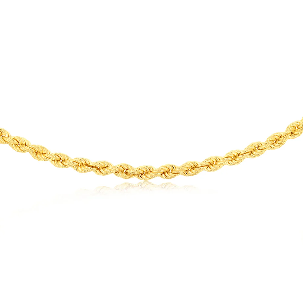Sterling Silver Gold Plated Twisted 45cm Chain - Image 2