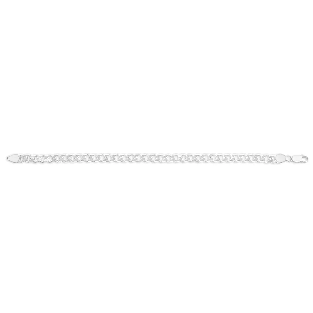 Sterling Silver Heavy 200 Gauge Curb Bracelet 21cm - Image 2