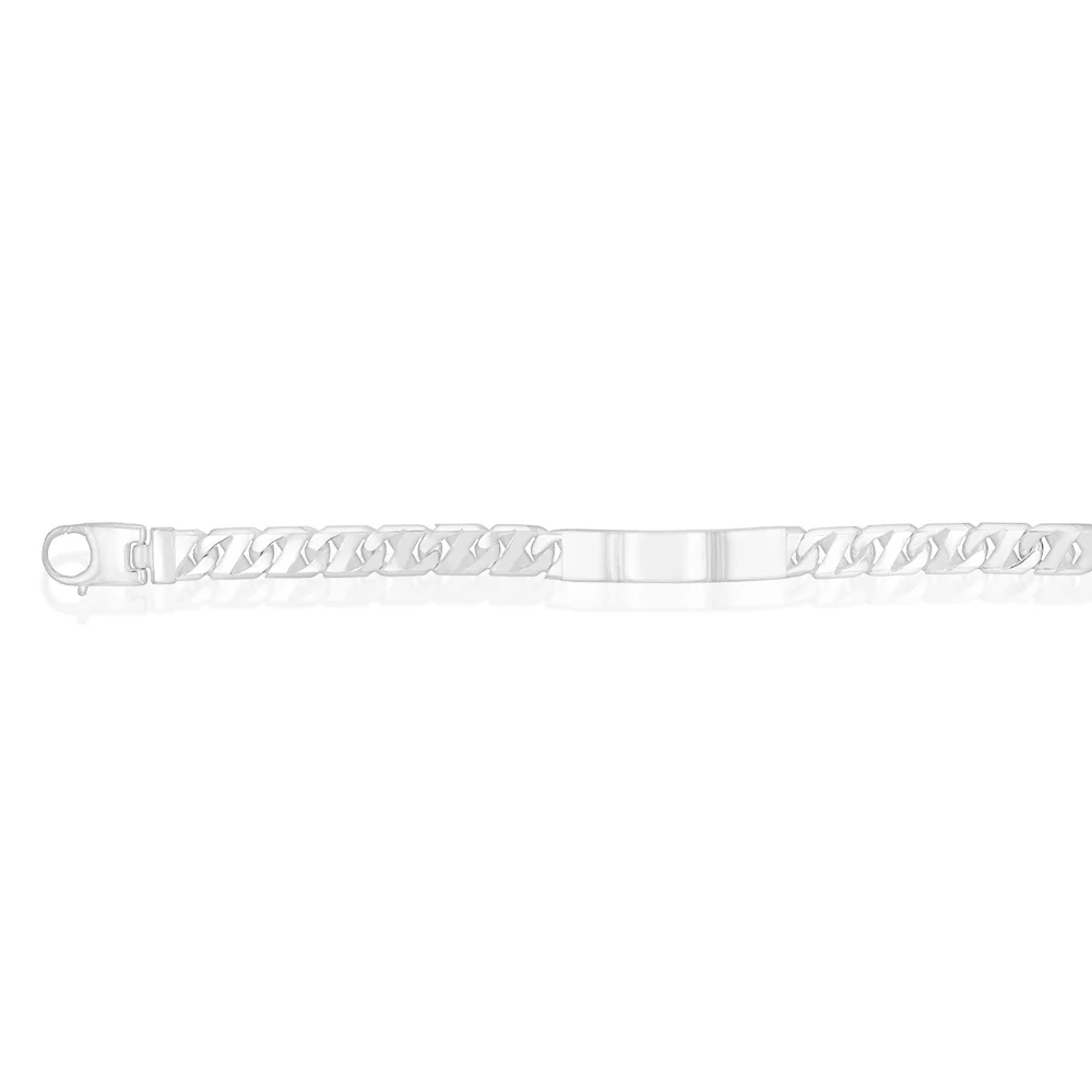 Sterling Silver Heavy ID 22cm Bracelet - Image 2