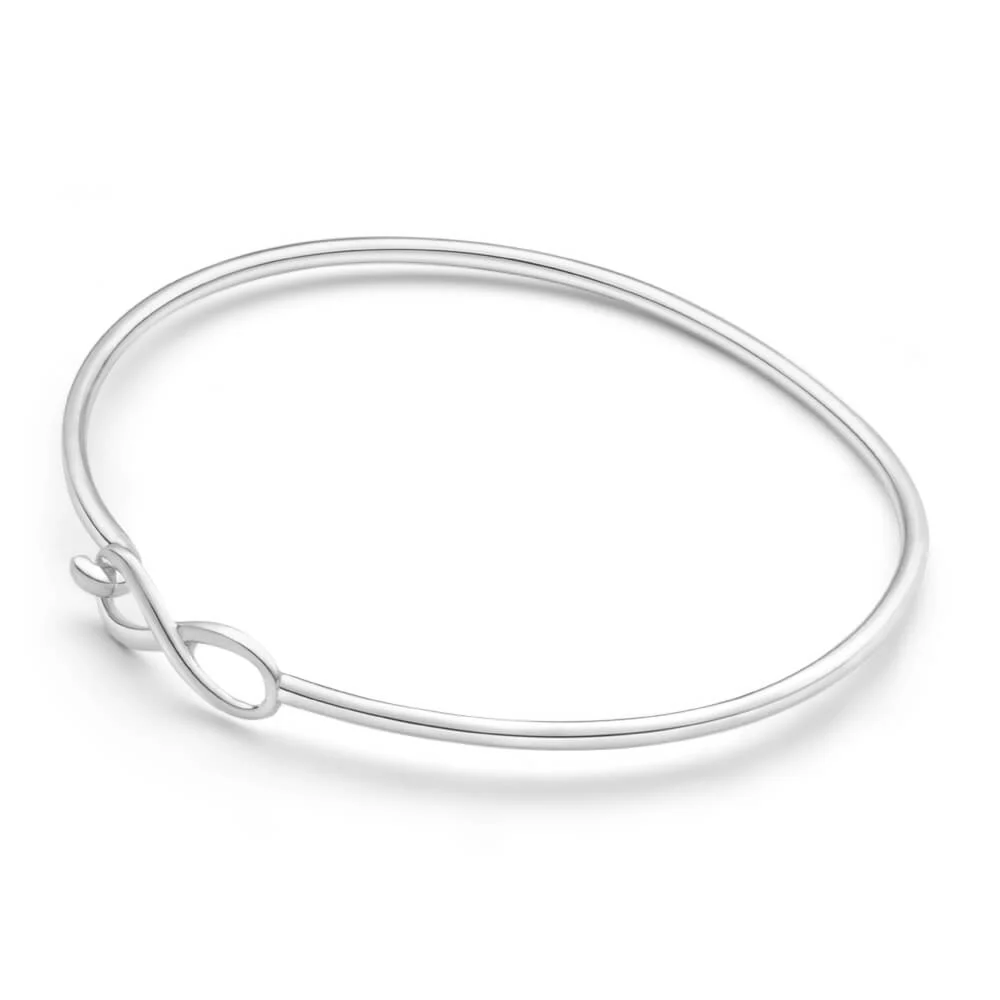Sterling Silver Infinity 60mm Bangle - Image 2