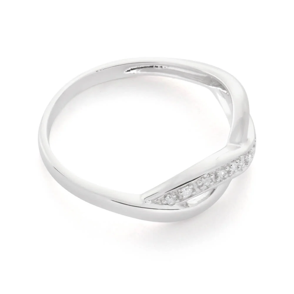 Sterling Silver Infinity Diamond Ring - Image 2