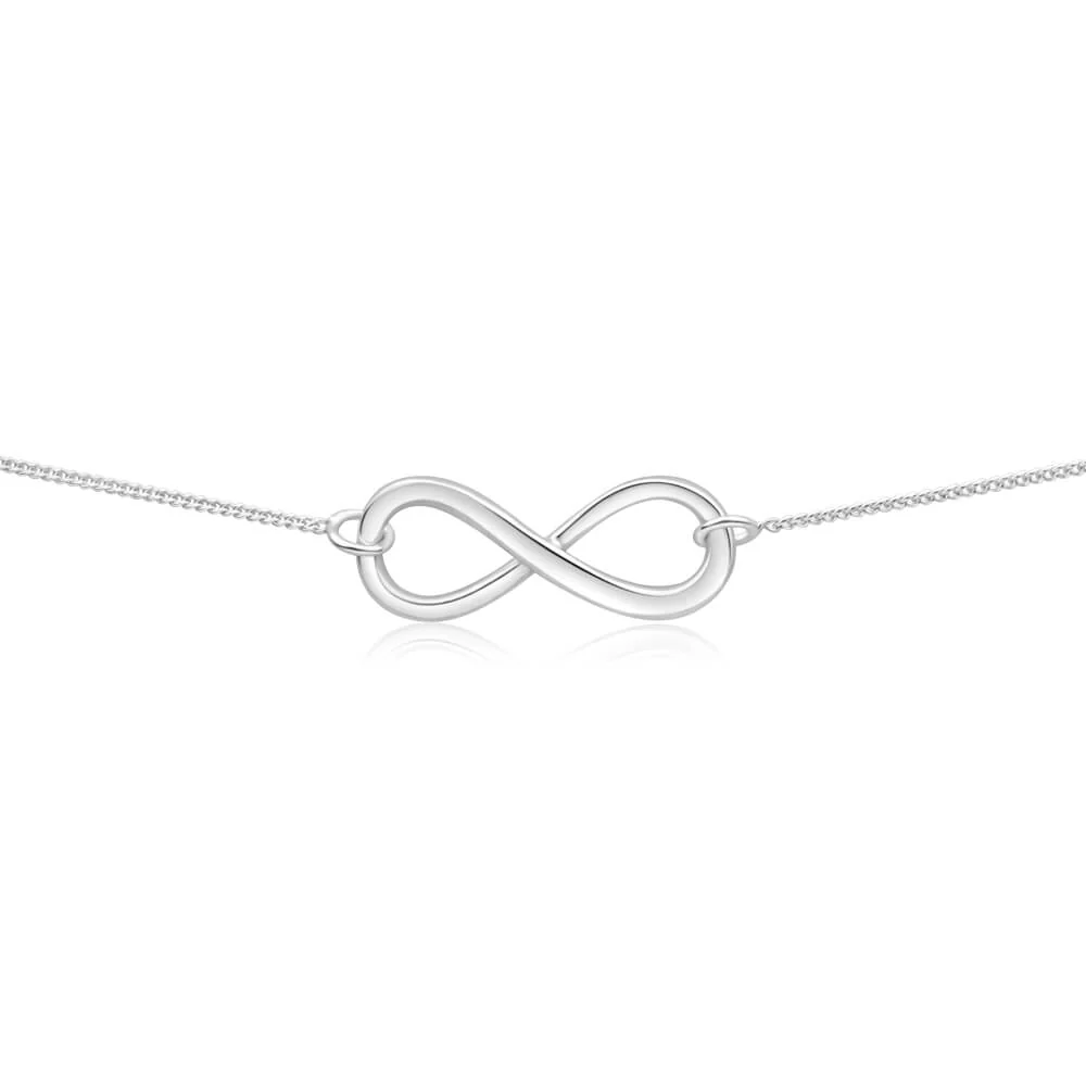 Sterling Silver Infinity Pendant With 45cm Chain - Image 2