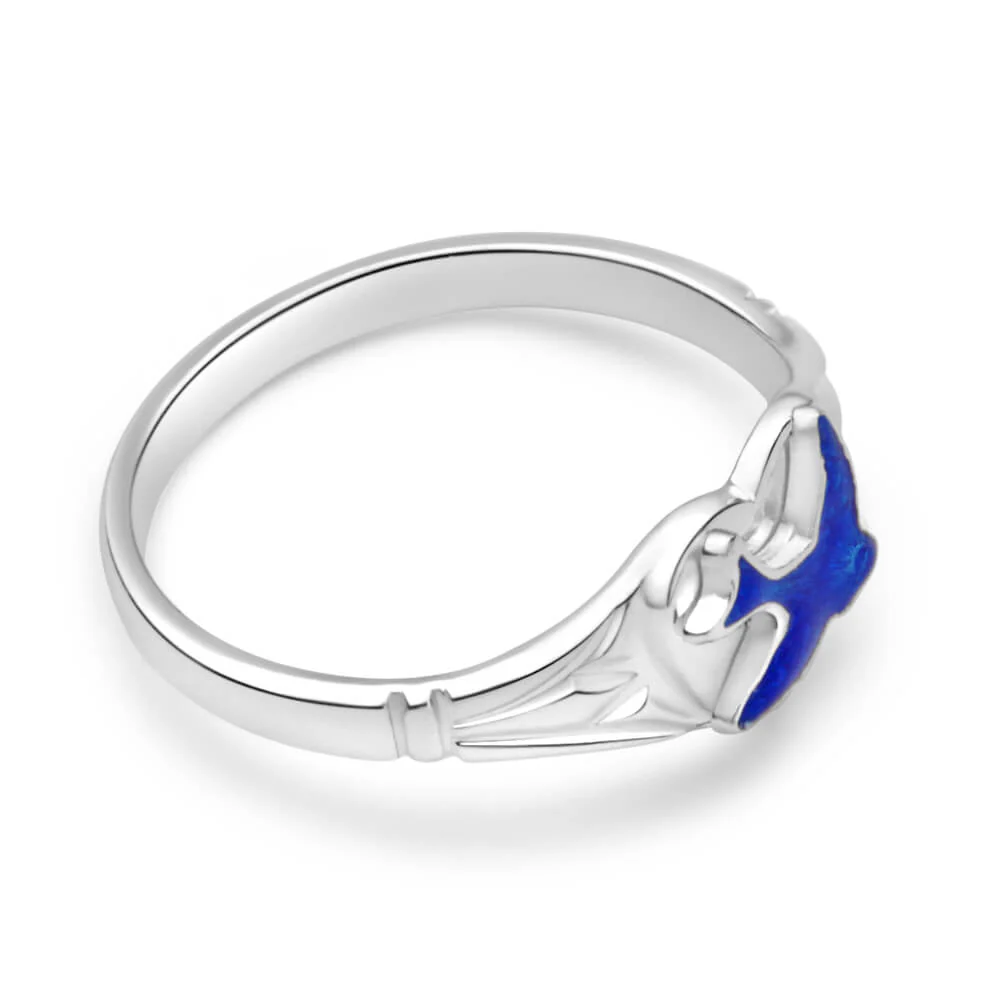 Sterling Silver Kids Signet Ring With Bluebird - Image 2
