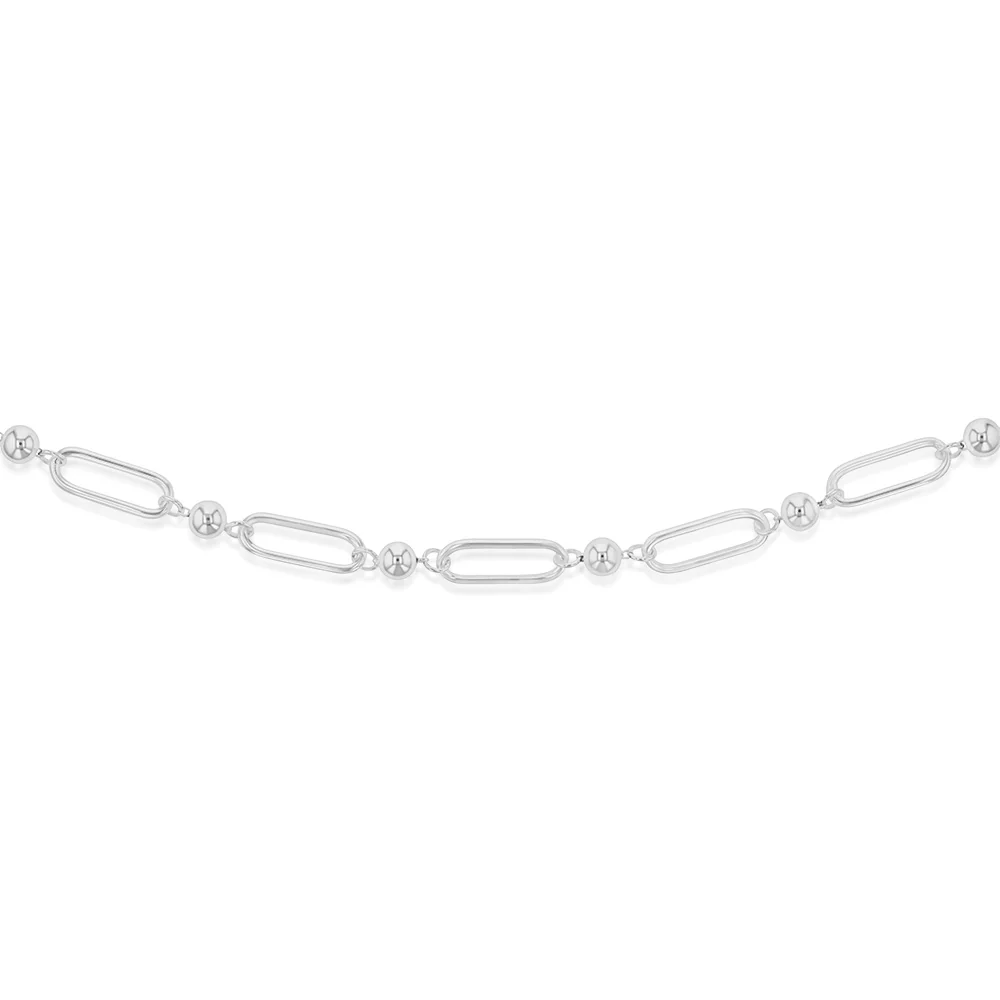 Sterling Silver Link And Ball Fancy 60cm Chain - Image 2