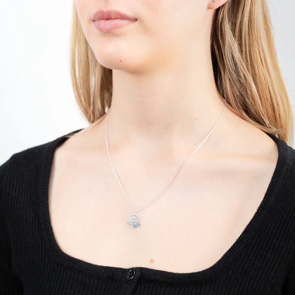 Sterling Silver Love Forever Puzzle Break Pendant With 45cm Chains - Image 2