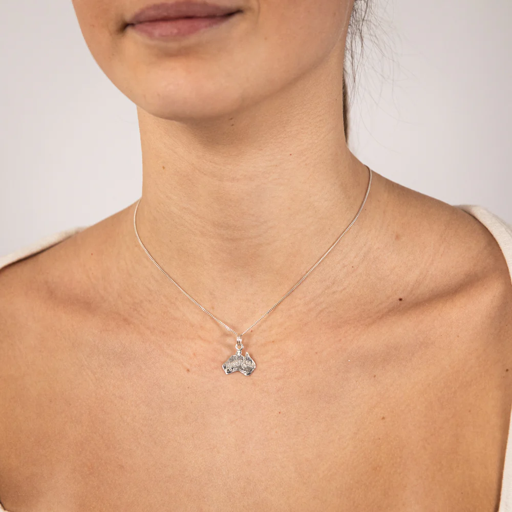 Sterling Silver Map Of Australia Pendant - Image 2