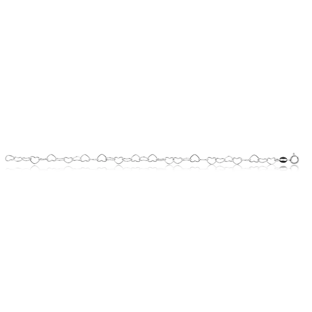 Sterling Silver Multi Heart Intertwined Bracelet - Image 2