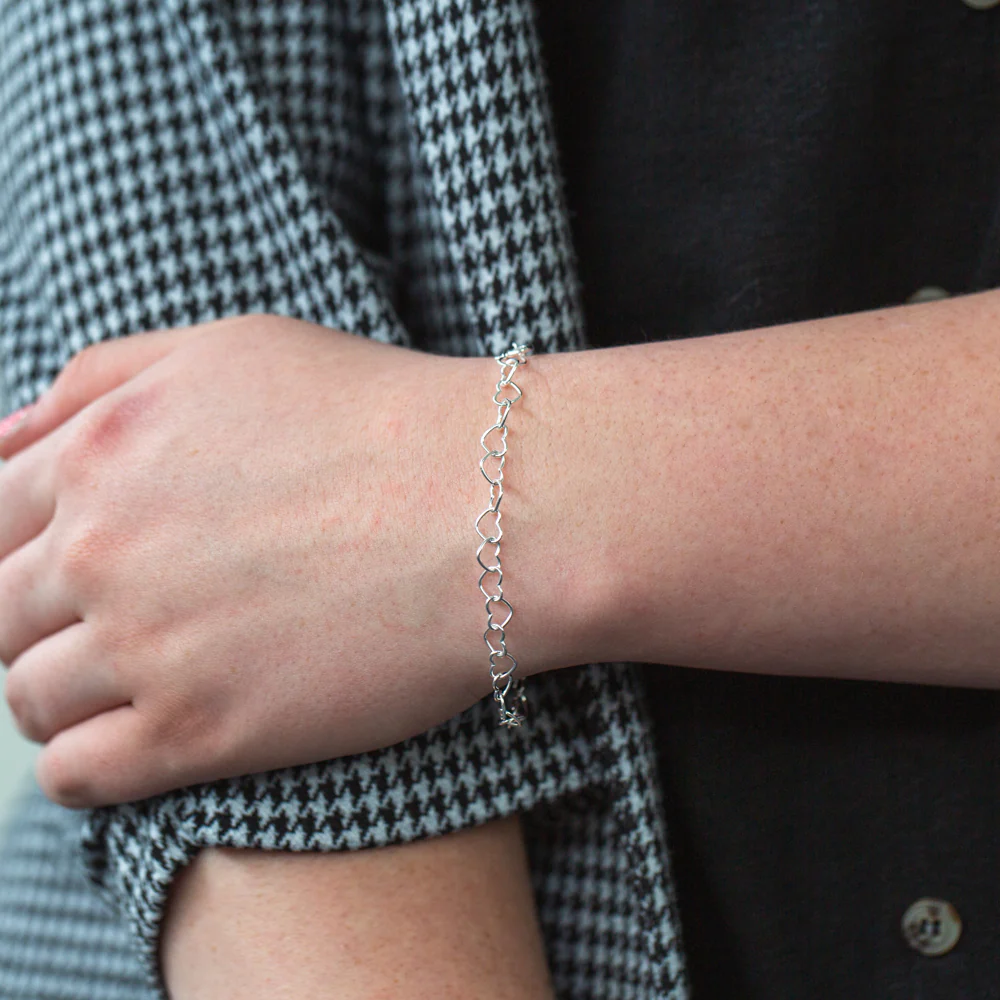 Sterling Silver Multi Heart Intertwined Bracelet - Image 3