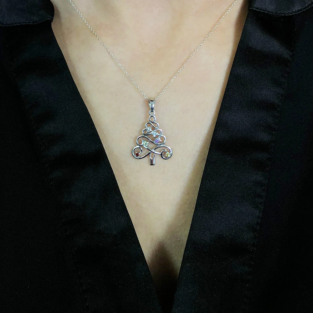 Sterling Silver Multi Stone Pendant - Image 2