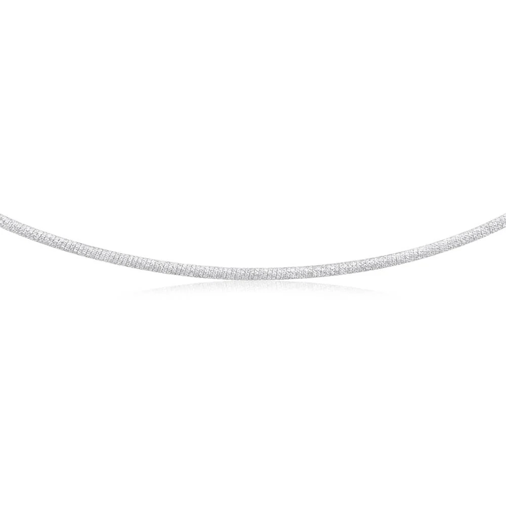 Sterling Silver Omega 2.5mm Necklace 45cm - Image 4
