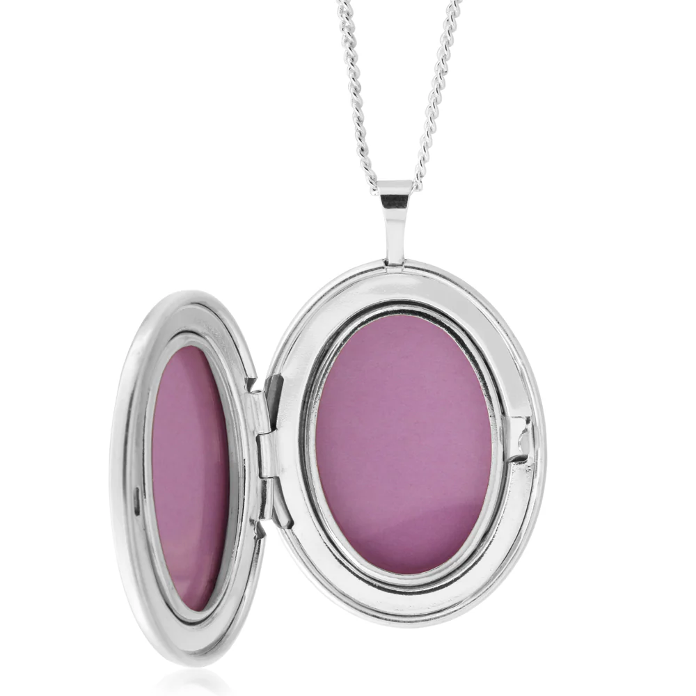 Sterling Silver Oval Bee Pendant - Image 2