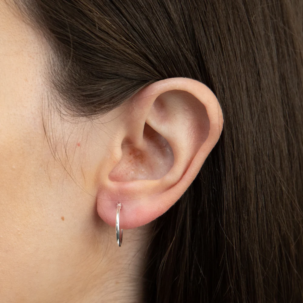 Sterling Silver Palin 15mm Hoop Earrings - Image 2
